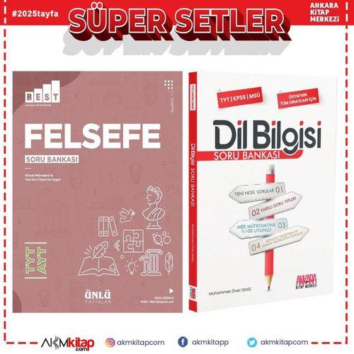 Ünlü Yayıncılık TYT AYT Felsefe BEST ve AKM Dil Bilgisi Soru Bankası Seti 2 Kitap