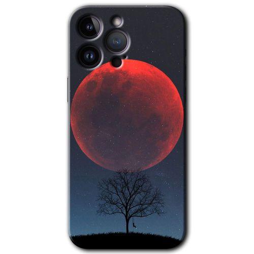 Potkal Hediye Fabrikası iPhone 14 Pro HD Baskılı Kılıf + 9D Tam Ekran Koruyucu - Kanlı Ay