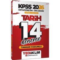 2026 KPSS Ortaöğretim Ön Lisans Genel Kültür Tarih Tamamı Çözümlü 14 Deneme Yediiklim Yayınları