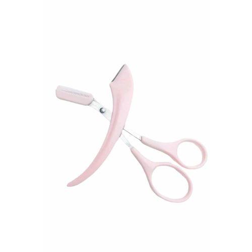 Taraklı Kaş Makası Ve Ustura Seti Kaş Düzeltme Makası Kaş Bıyık Alma Aleti