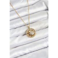 316L Çelik Zincir Gold Renk Kutup Yıldızı Model Kadın Kolye