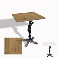 Dockers Çipa 1003 Döküm Ayak Kare Masa 70X70 cm - (Werzalit, Wermodin ve Allzalit Tabla) - Canyon Palace Oak