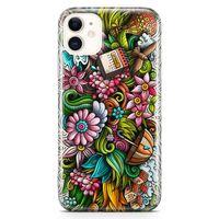 Apple iPhone 11 Kılıf Spring Doodle Arka Kapak Koruma Desenli Full Koruyucu