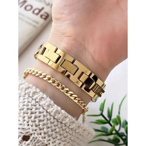 Ferrucci Kadın Kol Saati+Bileklik Özel Seri Çelik Kordon Kararma Renk Atma Yapmaz VS.BLKT.0737