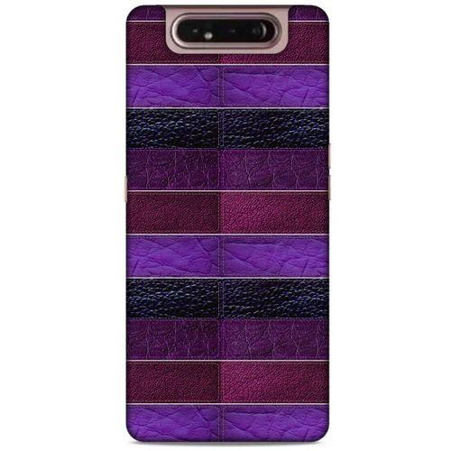 Samsung Galaxy A80 Kılıf Patchwork (14) Lansman Kılıf Mor Bordo