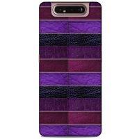 Samsung Galaxy A80 Kılıf Patchwork (14) Lansman Kılıf Mor Bordo