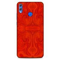 Mermer Desenli (39) Tema Liquid Crystal Kılıf Falu Kırmızı Huawei Honor 8x Kılıf