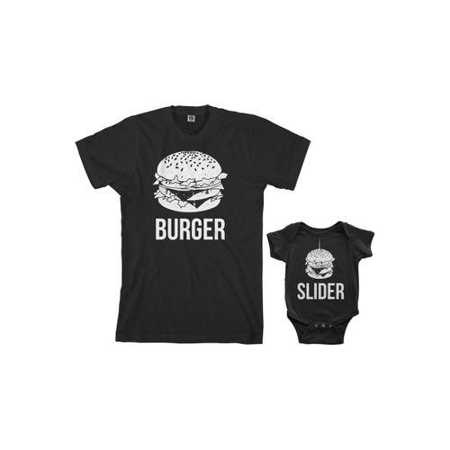 Baba Oğul Zıbın Burger Slider Tshirt (Tek Ürün Fiyatıdır Kombin Yapmak için 2 Adet Sepete Ekleyiniz)