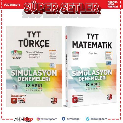 3D Yayınları TYT Matematik ve Türkçe Deneme Seti 2 Kitap