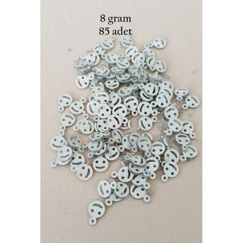 Oya Abiye Bileklik Kolye Pleksi Metalik Plastik Pul Gümüş Renk 8 gram 85 adet - BNC525