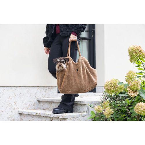 Beeztees DBL Köpek Taşıma Çantası, Yıkanabilir, 6,5Kg'ye kadar, Sütlü Kahve, 43x15x35cm