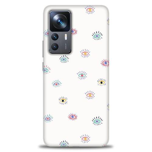 Xiaomi Mi 12T Pro Kılıf HD Baskılı Kılıf - Renkli Gözler + Tam Ekran Koruyucu