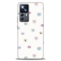 Xiaomi Mi 12T Pro Kılıf HD Baskılı Kılıf - Renkli Gözler + Tam Ekran Koruyucu