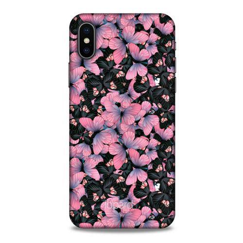 Apple iPhone XS Kılıf Kelebek Etkisi (25) Antişok Kapak Mavi Sarı