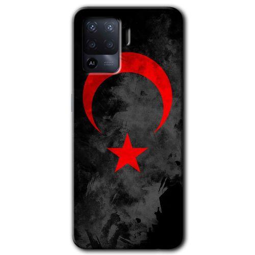 Oppo Reno 5 Lite Kılıf HD Baskılı Desen + Hayalet Cam Yandan Görünmez