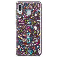 Samsung Galaxy A20 Kılıf Bilim İçin Doodle Arka Kapak Koruma Desenli Full Koruyucu