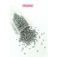 Kesme Cam Boncuk 2mm - 20 Gram - Mat Gümüş -BNC333