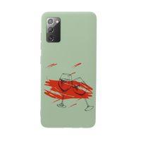 Samsung Note 20 Spilled Wine Premium Silikonlu Telefon Kılıfı