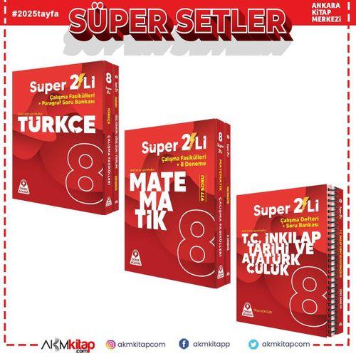 Örnek Akademi 8.Sınıf Süper İkili  Türkçe Matematik ve İnkılap Seti 3 Kitap