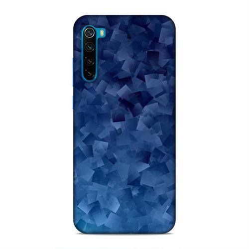 Xiaomi Redmi Note 8T Kılıf Mavi Kareler Arka Kapak Silikon Koruma Full Koruyucu