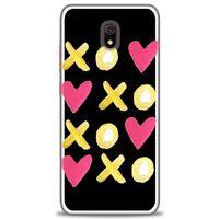 Xiaomi Redmi 8A Kılıf HD Baskılı Kılıf - XOXOXO + Tam Ekran Koruyucu