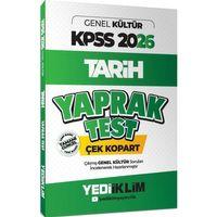 2026 KPSS Genel Kültür Tarih Çek Kopart Yaprak Test Yediiklim Yayınları