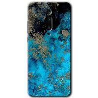 MRCİLETİSİM Xiaomi Mi 9T Kılıf Baskılı Kapak - Klas Mermer + 5D Tam Kaplayan Cam