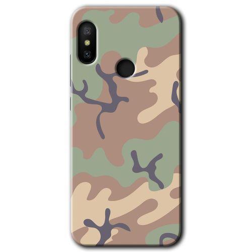 Redmi Note 6 Pro Kılıf HD Desen Baskılı Arka Kapak - Kamuflaj 29 + Kırılmaz Cam