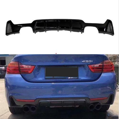 Bmw 4 Uyumlu Serisi F32-F36 2014-2019 M Difüzör Cift Çıkış Kalın Piano Black