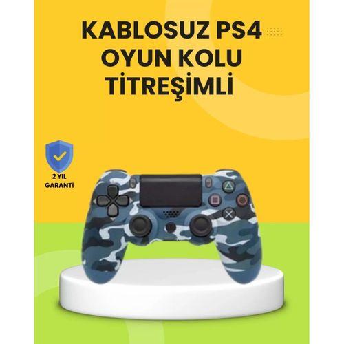 Ps4 Uyumlu Kablosuz Oyun Kolu Ergonomik Çift Titreşimli