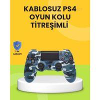 Ps4 Uyumlu Kablosuz Oyun Kolu Ergonomik Çift Titreşimli
