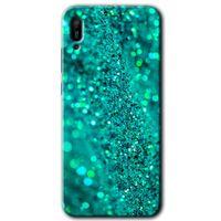 Potkal Hediye Fabrikası Huawei Y6 2019 HD Baskılı Kılıf + 9D Tam Ekran Koruyucu - Diamonds