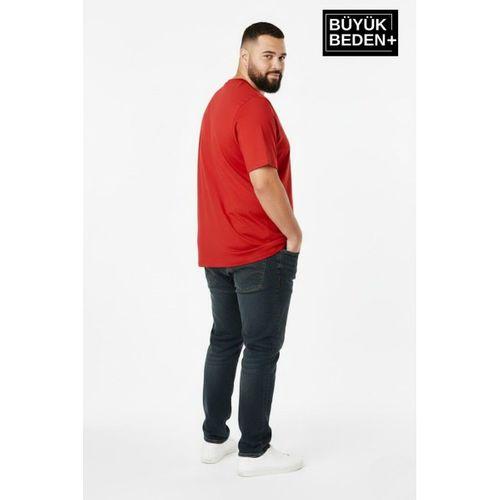 Erkek Büyük Beden Capri Island Baskılı 3xl-6xl Bisiklet Yaka Tshırt SPR26BTS510-14