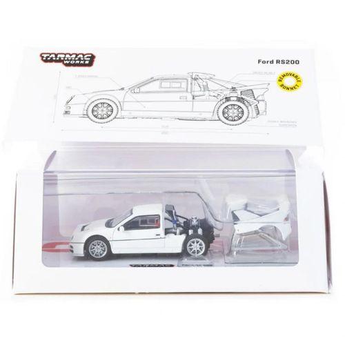 1/64 Ford RS200 White Model Araç