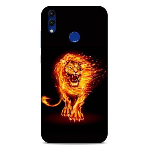 Lopard Huawei Honor 8C Uyumlu Kılıf FireX (20) Koruyucu Kılıf Ateşli Aslan