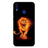 Lopard Huawei Honor 8C Uyumlu Kılıf FireX (20) Koruyucu Kılıf Ateşli Aslan