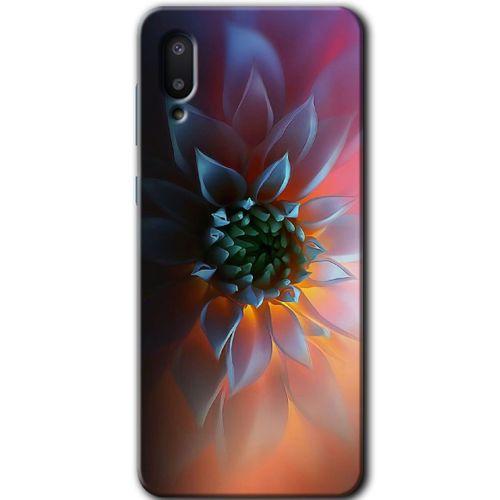 Samsung Galaxy A02 Kılıf Baskılı Kapak - Çiçek Motif +Tam Ekran Koruyucu