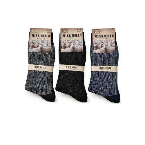 Missbella Yün Jakarlı Erkek Çorap 3 Adet