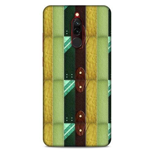 Xiaomi Redmi 8 Kılıf Patchwork (15) Antişok Kılıf Yeşil Kahve