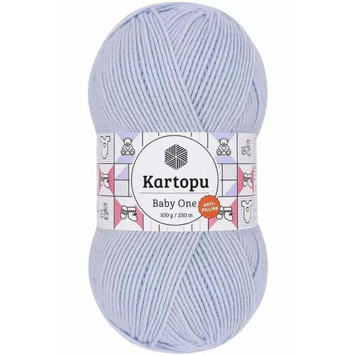 Baby One Tüylenmeyen El Örgü İpi Yünü Buz Mavi K580