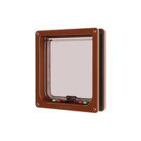 Beeztees CatMate Kedi Kapısı, Büyük, Çift Yönlü, 4 fonksiyonlu, Kahverengi, 23,5x25,2cm