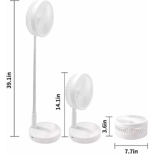 Teleskopik Fan Vantilatör 4 Modlu Şarjlı Katlanabilir Yükseltilebilir Taşınabilir Serinletici Portatif Masa Vantilatörü