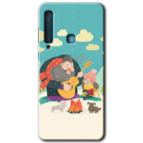 Potkal Hediye Fabrikası Samsung Galaxy A9 2018 Kılıf HD Desen Baskılı Arka Kapak - Kış Pikniği