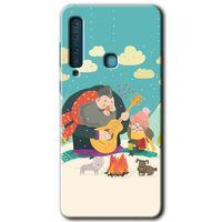 Potkal Hediye Fabrikası Samsung Galaxy A9 2018 Kılıf HD Desen Baskılı Arka Kapak - Kış Pikniği