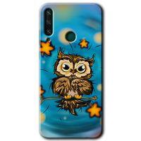 Potkal Hediye Fabrikası Huawei Y6P Kılıf HD Desen Baskılı Arka Kapak - Owl Bird Stars