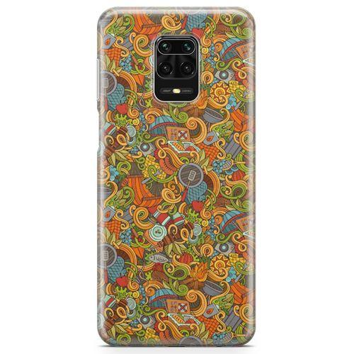 Xiaomi Redmi Note 9 Pro Kılıf Doodle Piknik Seti Arka Kapak Koruma Desenli Full Koruyucu