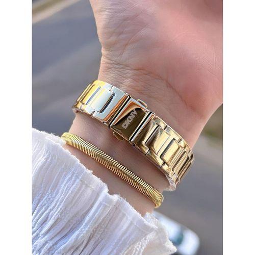 DKNY Çelik Kasa Ve Kordon 5 Atm Suya Dayanıklı 2 Yıl Garantili Kadın Kol Saati+Bileklik DKNY.015M0035