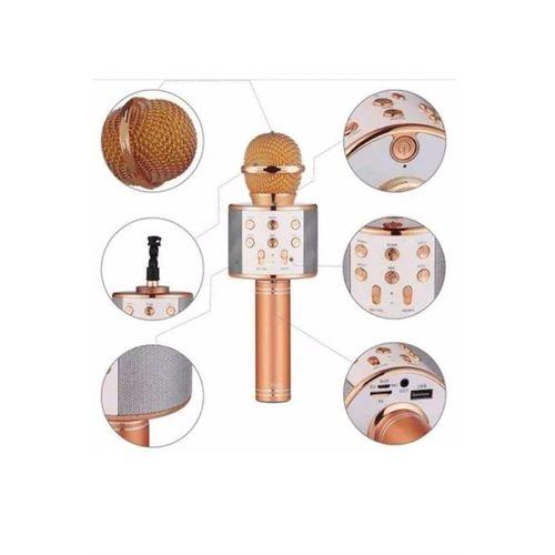 Karaoke Mikrofon Dahili Hoparlörlü Sd-usb-aux Girişli Bluetooth Hoparlör