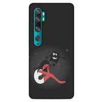 Xiaomi Mi Note 10 Pro Kılıf Depresyon (34) Slim Armor Kılıf Yeşil Fuşya