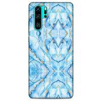 Mermer Desenli (33) Tema Hybrid Kılıf Bebek Mavisi Huawei P30 Pro Kılıf